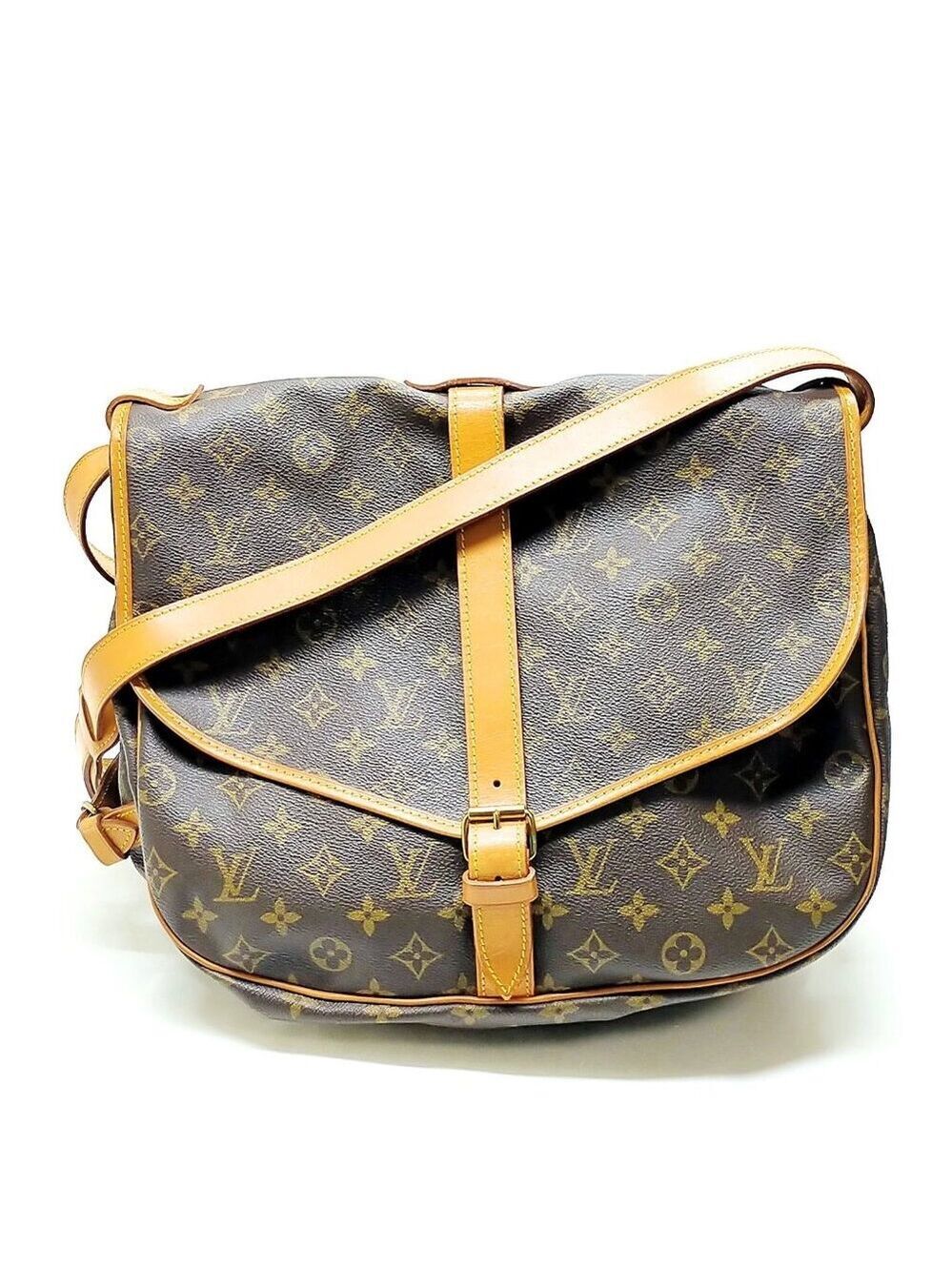 Louis Vuitton LV Crossbody bag Saumur 35 Brown Monogram 720-042525